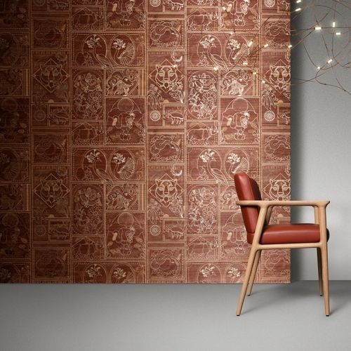 Wandverkleidung auf Vlies - GOLDEN TIGER - ARTE - Innenbereich / Textil / Holzfurnier