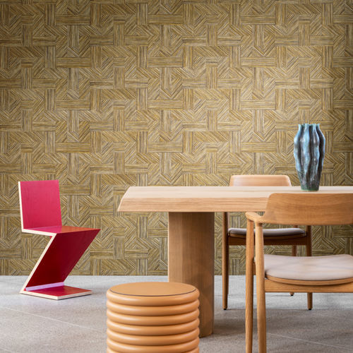 Moderne Tapete - INTARSIO - ARTE - Motiv / grau / blau