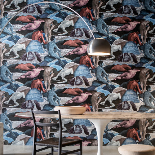 Wandverkleidung auf Vlies - SATURNIA - ARTE - Innenbereich / Textil / für Privatgebrauch