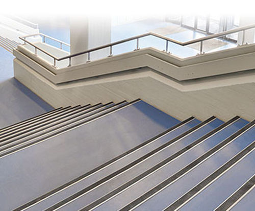 Aluminium-Abschlussprofil - TREDSAFE - DURAL France - Edelstahl / für Fliesen / für Teppichböden