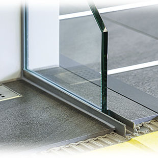 Edelstahlprofil - SHOWER-GK - DURAL France - Eck / U-förmig / für Trennwand
