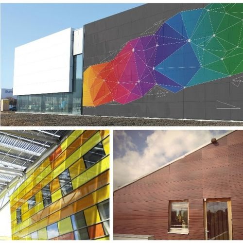 Monokristallines Photovoltaik-Modul - ISSOL - farbig / für Fassaden / BIPV