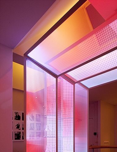 Ornamentglasscheibe - LEDINGLASS™  QUANTUM - Miroiterie de Chartreuse - lichtdurchlässig / farbig / für Innenausbau