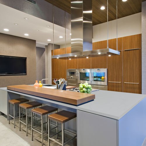 Mineralwerkstoff-Arbeitsplatte - URBAN GREY VU127 - Staron Solid Surfaces - für Küche / grau