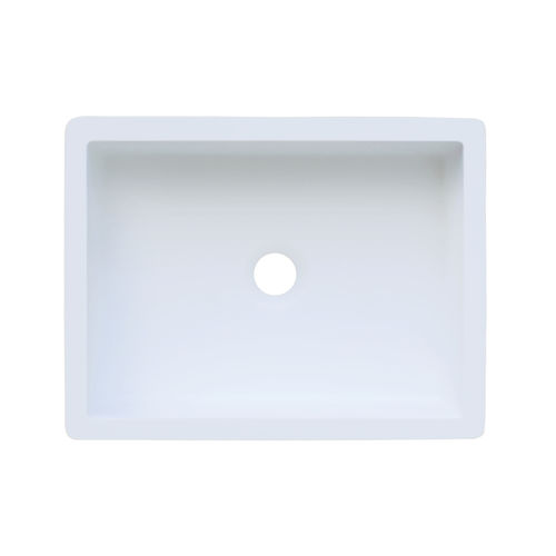 Aufsatzhandwaschbecken - B3150  - Staron Solid Surfaces - eingebaut / rechteckig / Mineralwerkstoff