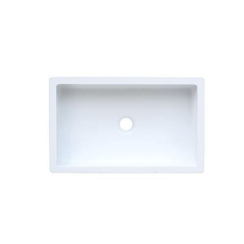 Aufsatzhandwaschbecken - B3190  - Staron Solid Surfaces - eingebaut / rechteckig / Mineralwerkstoff
