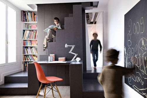 Dekorplatte für Innenausbau - ESCALIER ARCHITECTONES - Valchromat - wandmontiert / Valchromat®