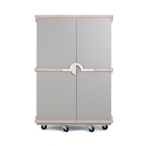 Outdoor-Küche - "C=1M2" - Valchromat - modern / Holz / mit Griffen