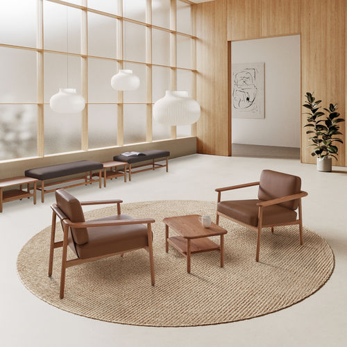 Moderner Couchtisch - WUDI - INCLASS - Holz / Gestell aus Metall / Gestell aus Holz
