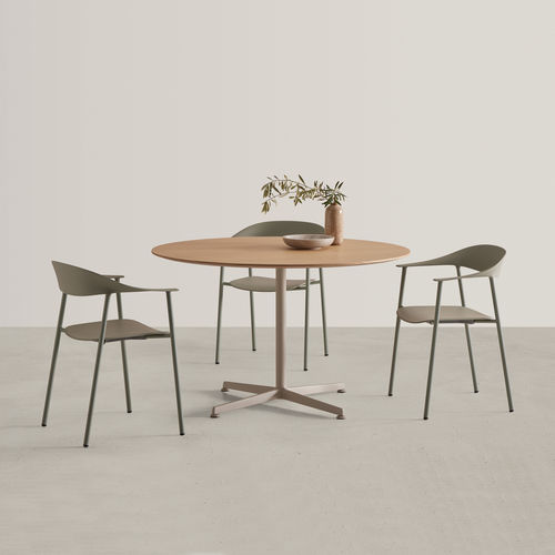 Moderner Bistrotisch - ELIX - INCLASS - HPL / Eiche / lackiertes MDF