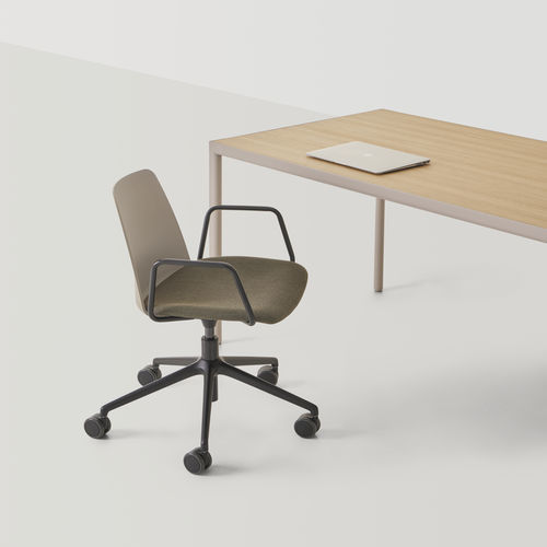 Kunststoff-Arbeitsstuhl - UNNIA - INCLASS - mit Rollen / drehbar / mit Armlehnen