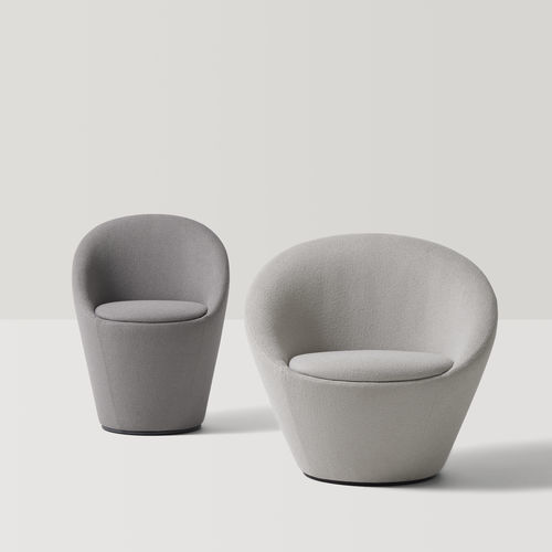 Sessel / organisches Design - WABAO - INCLASS - Leder / Stoff / mit Greenguard®-Ökolabel