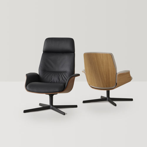 Moderner Sessel - REVER - INCLASS - Stoff / Holz / mit Kopfstütze