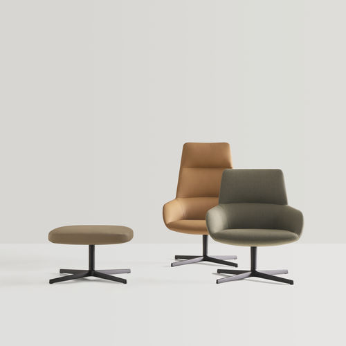 Moderner Besuchersessel - DUNAS LOUNGE - INCLASS - Leder / Stoff / Polster