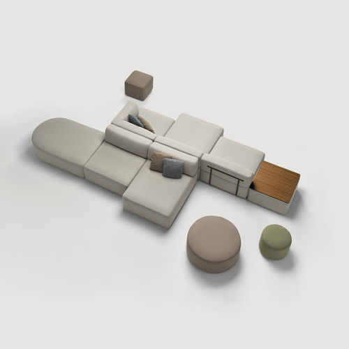 Modulsofa - ENTROPY - INCLASS - modern / Stoff / Leder