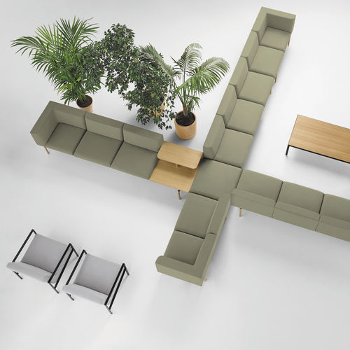 Modulsofa - LAPSE - INCLASS - modern / Stoff / Leder