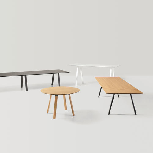 Moderner Tisch - PLANIA - INCLASS - Eiche / Nussbaum / lackiertes MDF