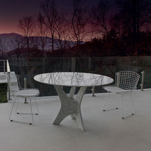 Moderner Esstisch - LIFE CLASS : BRERA - Italy Dream Design - Glas / Marmor / Gestell aus Marmor