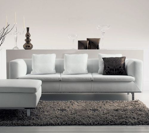 Modernes Sofa - MALDIVE  - Italy Dream Design - Stoff / Leder / braun