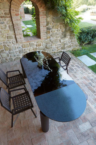 Moderner Esstisch - ATLANTE - Italy Dream Design - Stahl / Gestell aus Holz / Gestell aus rostfreiem Edelstahl