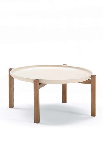 Couchtisch / skandinavisches Design - PONG - Italy Dream Design - Esche / Gestell aus Esche / rund