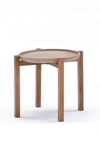 Beistelltisch / skandinavisches Design - PONG - Italy Dream Design - Esche / Gestell aus Esche / rund
