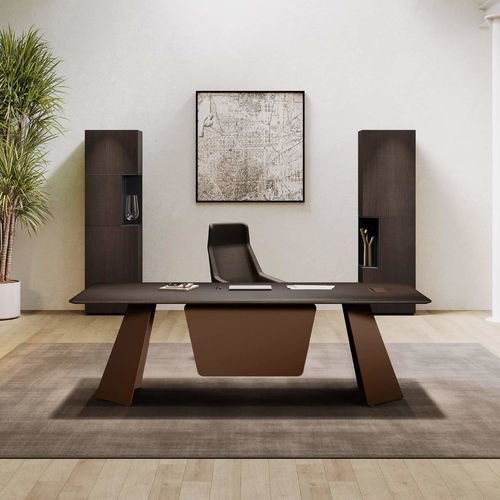Chefschreibtisch - MONOLITH - Italy Dream Design - bodenstehend / modern / aus lackiertem Metall