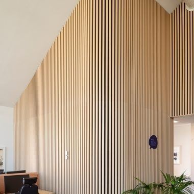 Akustikplatte für Decke - RIB-R - Gustafs Scandinavia AB - für Wand / Holzfurnier / Gips