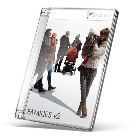 2D/3D Objektbibliothek - FAMILIES V2 - VizPeople Cut Out people