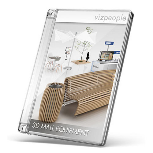 2D/3D Objektbibliothek - 3D MALL EQUIPMENT  - VizPeople Cut Out people