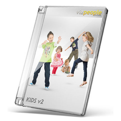 2D/3D Objektbibliothek - KIDS V2 - VizPeople Cut Out people