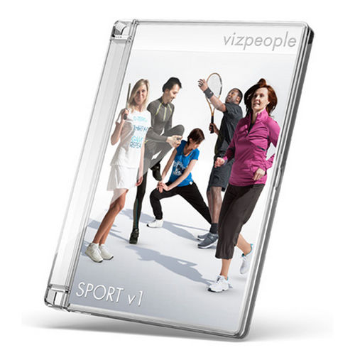 2D/3D Objektbibliothek - SPORT V1 - VizPeople Cut Out people