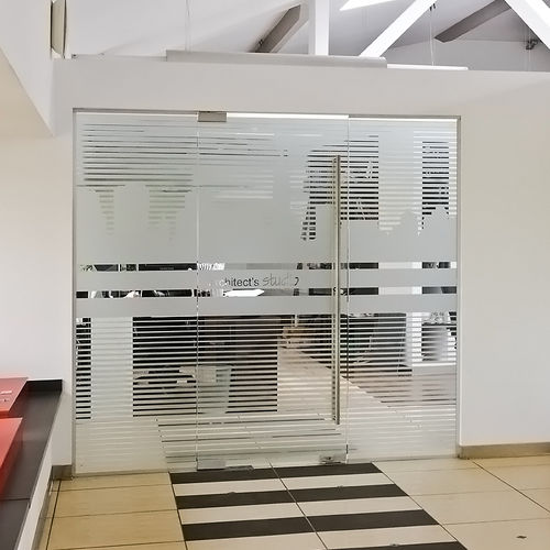 Tür für Innenbereich - DORMA UNIVERSAL - Glas Expert - Glas / anodisiertes Aluminium / einflügelig