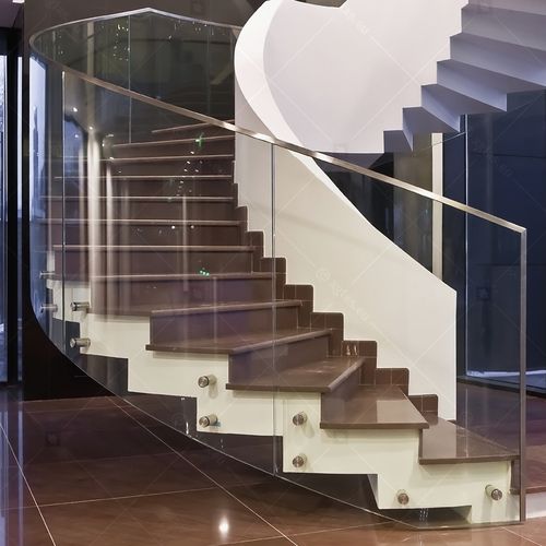 Hartglasgeländer - CURVED - Glas Expert - Glasplatten / für den Innenraum / für Treppen