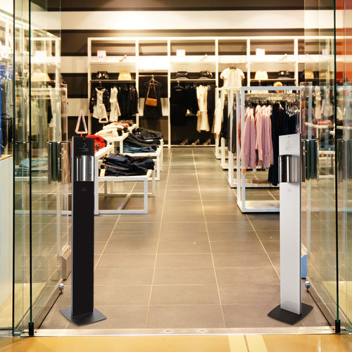 Desinfektionsmittelspender auf Beinen - SANITA - Glas Expert - automatisch / für professionellen Einsatz