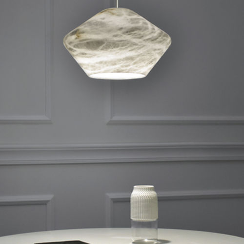 Hängelampe - EMMA - Atelier-alain-ellouz - Alabaster / modern / mit Kabel