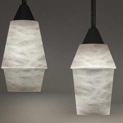 Hängelampe - TENMADO - Atelier-alain-ellouz - Alabaster / modern / mit Kabel