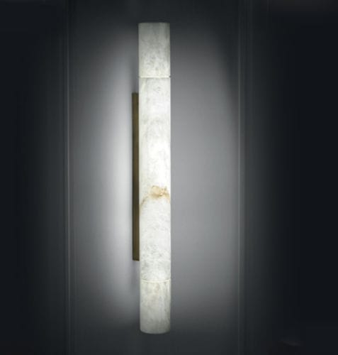 Moderne Wandleuchte - SUMATRA A - Atelier-alain-ellouz - für den Innenraum / Alabaster / zylinderförmig