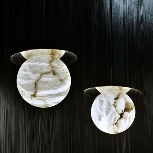 Hängelampe - YAK - Atelier-alain-ellouz - Alabaster / modern / mit Kabel