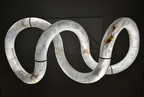 Hängelampe - INFINITY 12 - Atelier-alain-ellouz - Alabaster / modern / mit Kabel