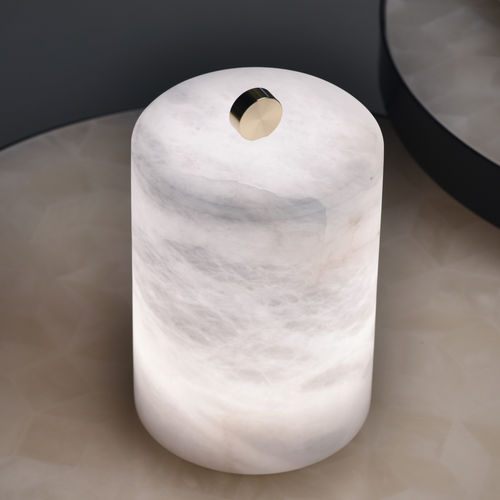 Tischlampe - LYRA  - Atelier-alain-ellouz - mobil / Messing / Alabaster