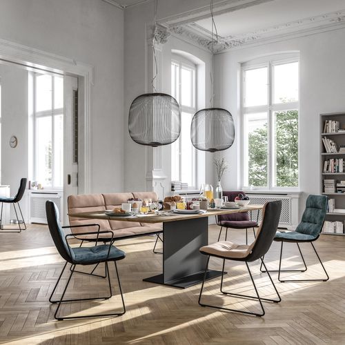 Moderner Besucherstuhl - ARVA LIGHT - KFF - für den Innenraum / Stoff / Leder