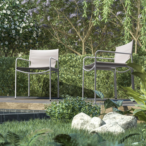 Moderner Gartenstuhl - POOL - KFF - für Außenbereich / Stoff / Gestell aus rostfreiem Edelstahl
