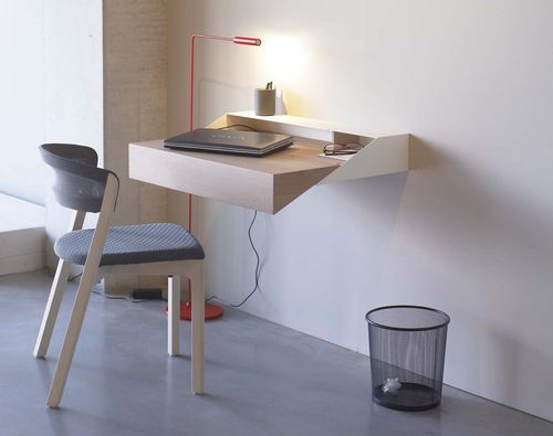 Wandmontierter Schreibtisch - Arco - modern / Holz
