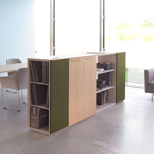 Niedriger Aktenschrank - SIDE - Arco - Massivholz / modular / modern