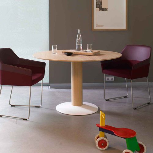 Moderner Tisch - LEAF - Arco - Holz / rund / rechteckig