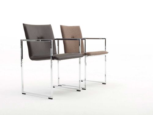 Moderner Stuhl - FRAME - Arco - für den Innenraum / Stoff / Gestell aus verchromtem Metall
