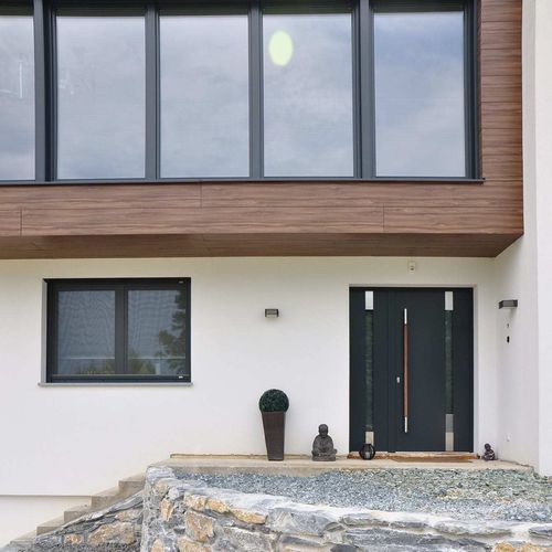 Glasfenster - ALUCLIP - Trocal - Aluminium / PVC / Schiebe