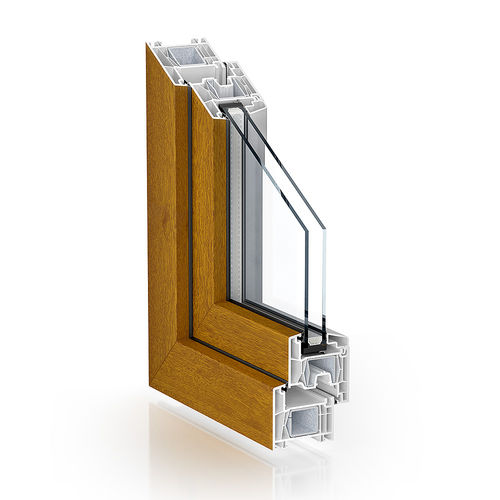 Glasfenster - STANDARD - Trocal - PVC / Schiebe / mit Dreifachverglasung