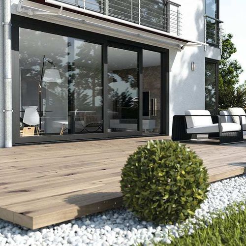 Hebe-Schiebe-Terrassentür - ALUCLIP - Trocal - Aluminium / mit Dreifachverglasung / wärmeisoliert